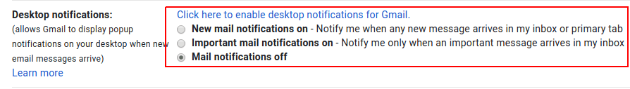 desktop notifications