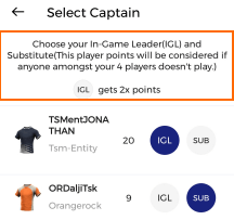 select captain