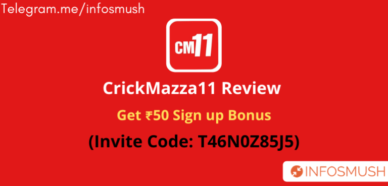 Read more about the article CrickMazza11 Refer Code(T46N0Z85J5) | Get ₹50 Bonus | Download Apk