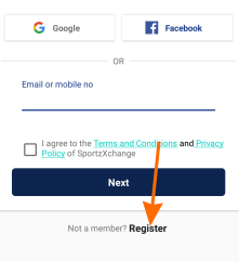 sportzxchange register