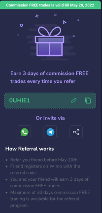 wimo refer and earn